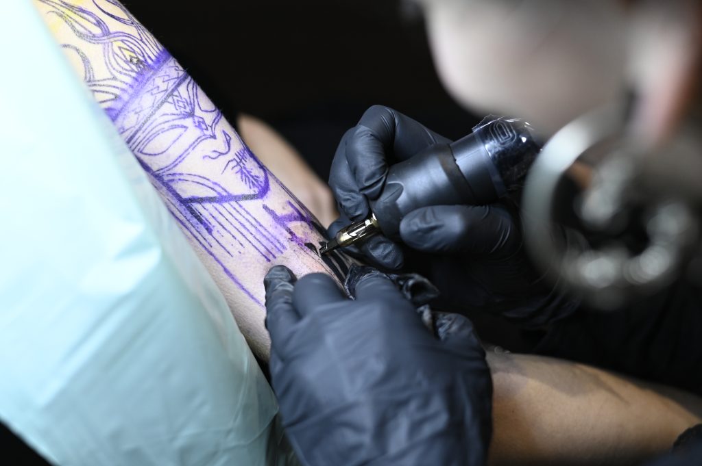 tatouage, nordique, stencil