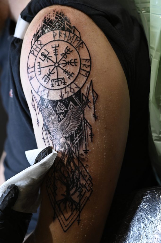 tatouage, nordique, vegvisir