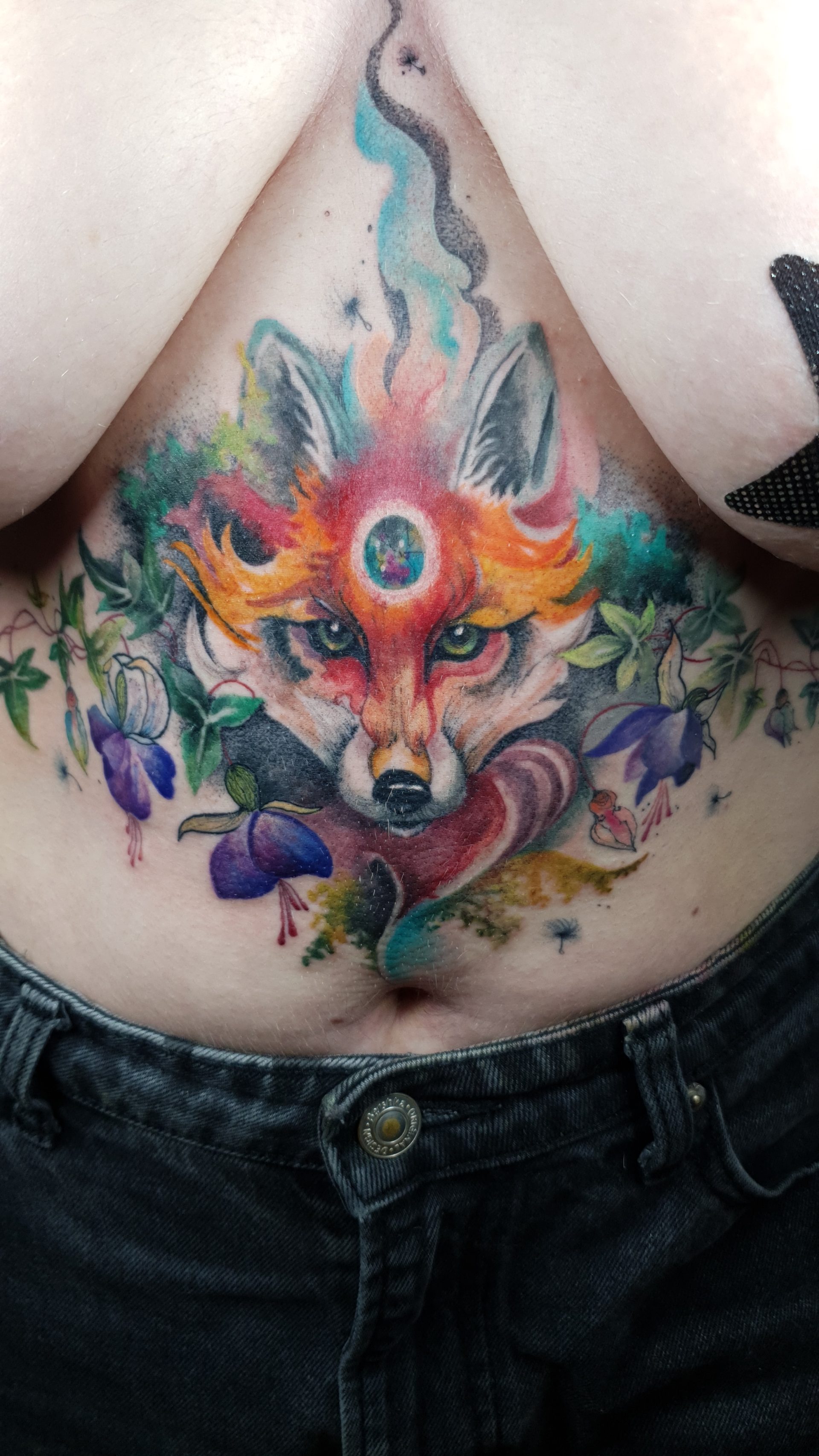 tatouage aquarelle,watercolor,watercolor tattoo,tatouage couleur,tattoo couleur,tatouage floral,fleur tatouage