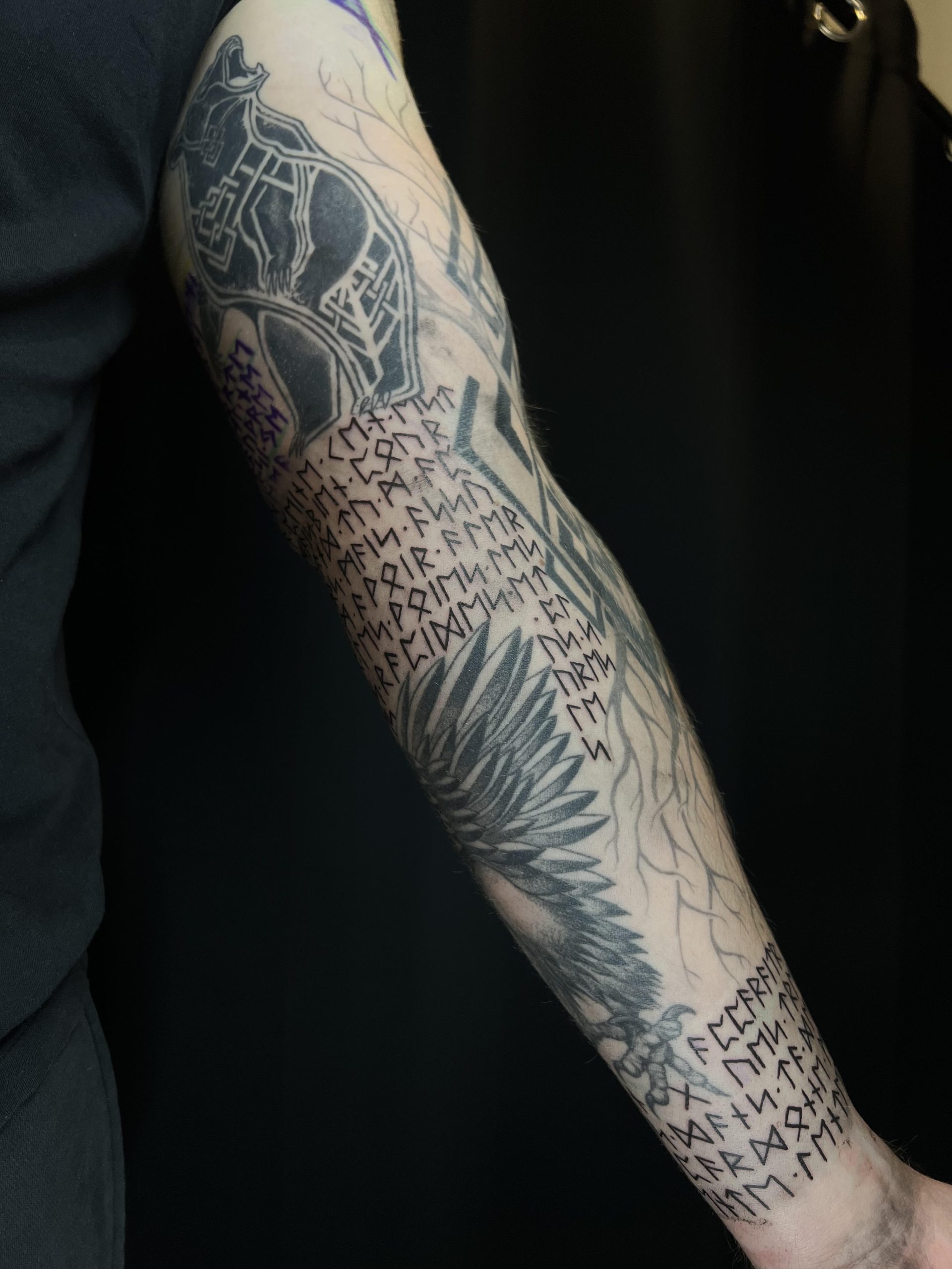 rune, bindrune, tatouage nordique, viking, ours