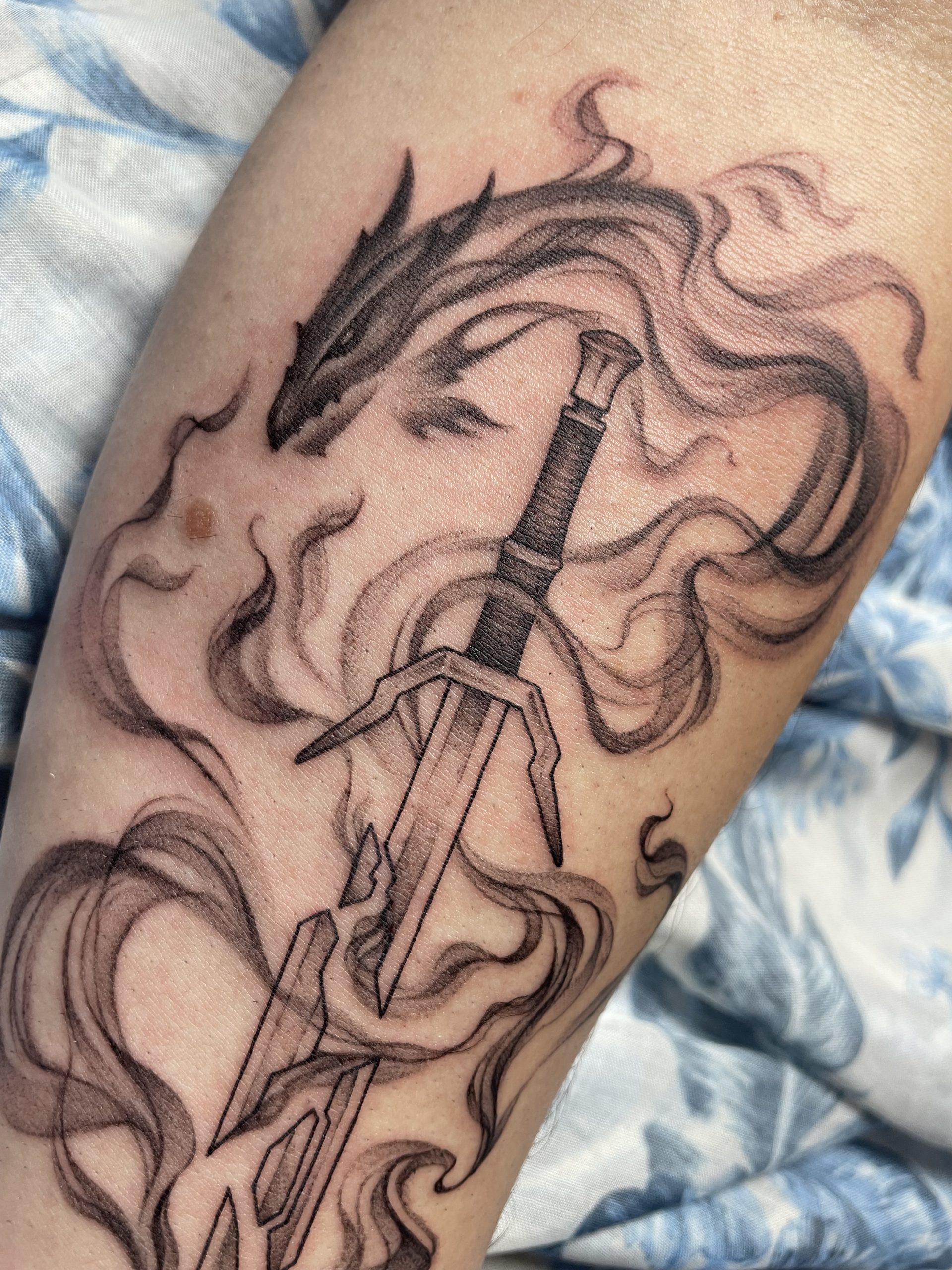 Tatouage, tatouage couleur, tatouage kawaï, kawaï, tatouage floral