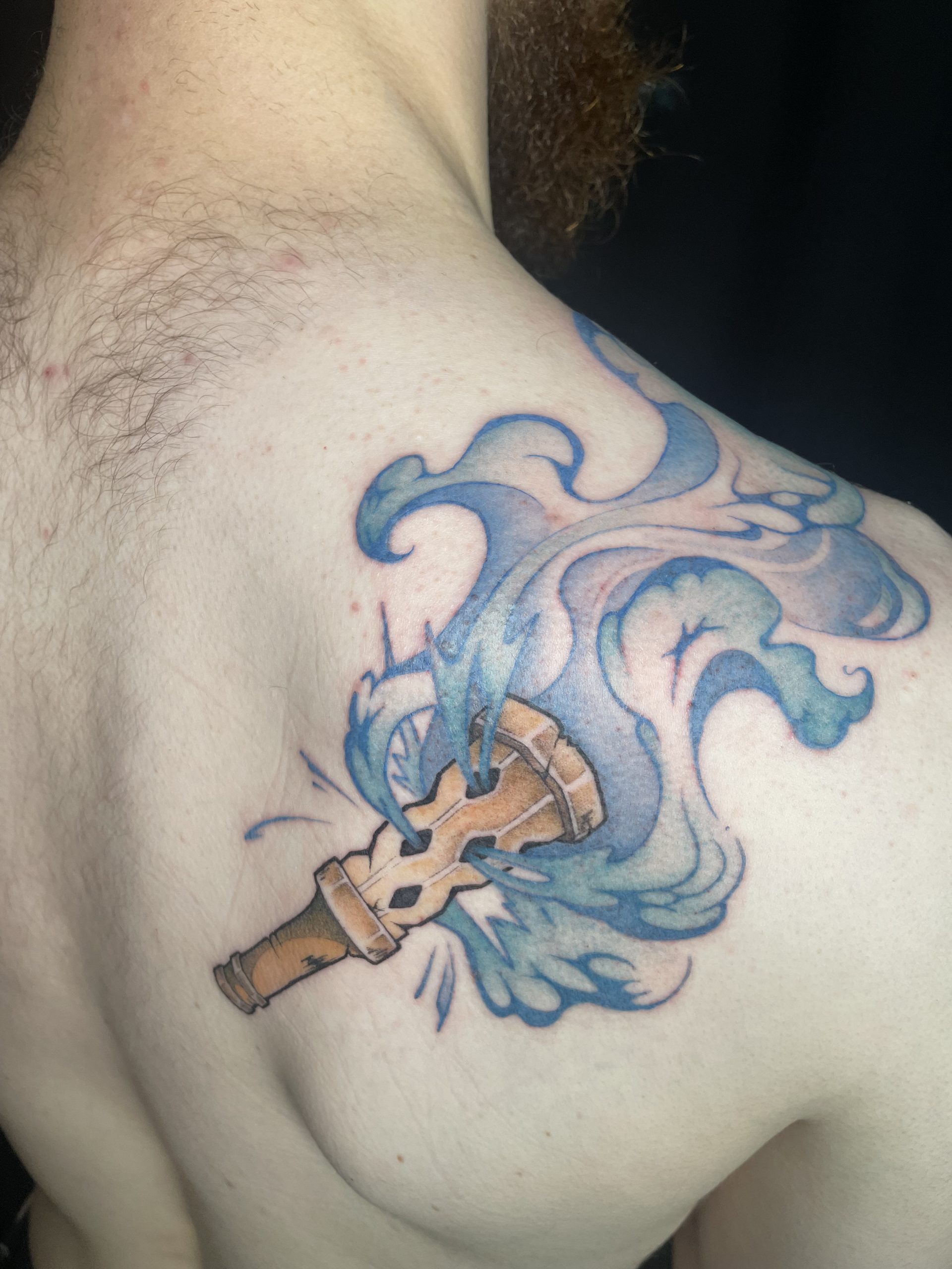 Tatouage, tatouage couleur, tatouage kawaï, kawaï, tatouage floral