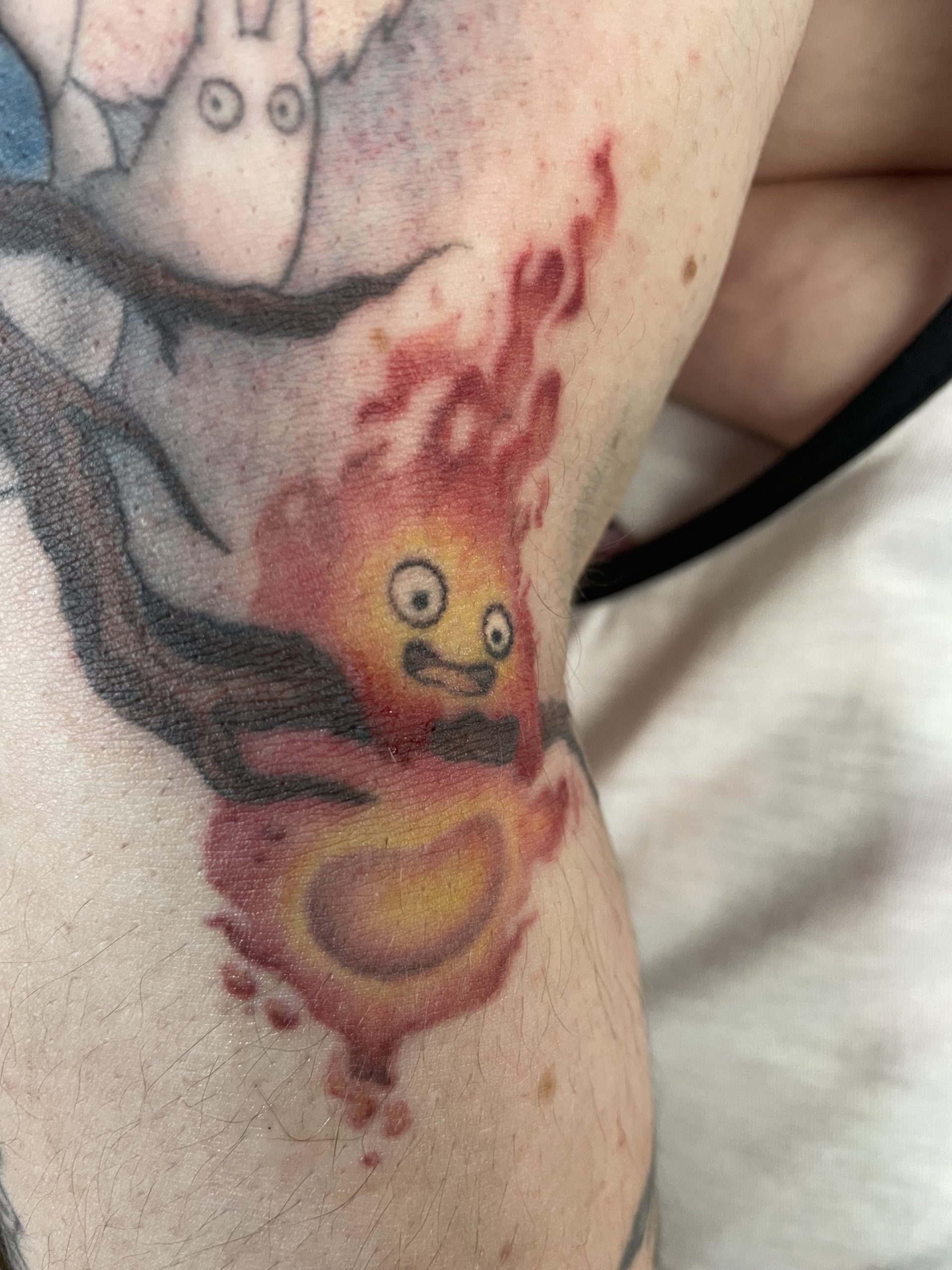 Tatouage, tatouage couleur, tatouage kawaï, kawaï, tatouage floral