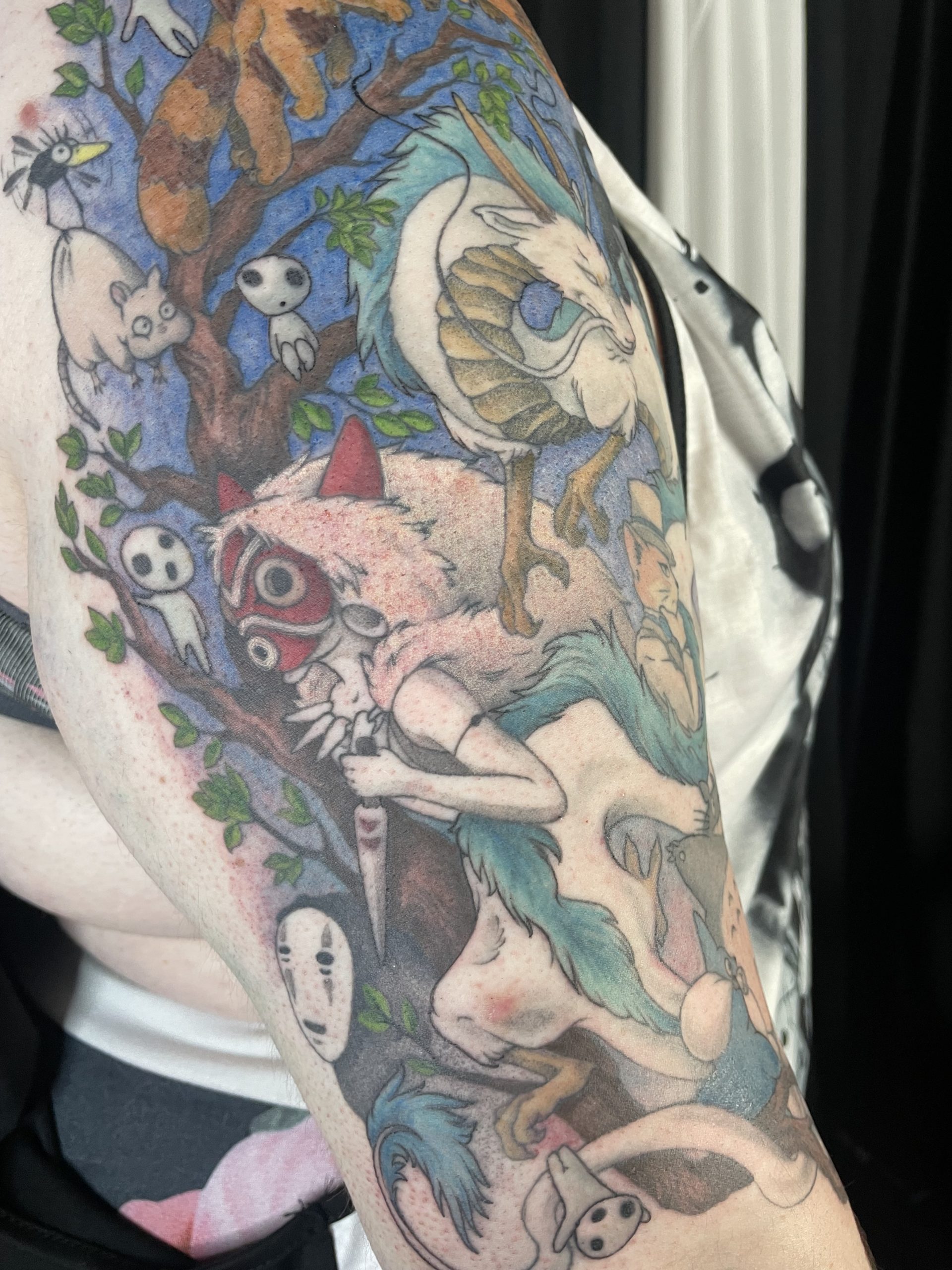 Tatouage, tatouage couleur, tatouage kawaï, kawaï, tatouage floral